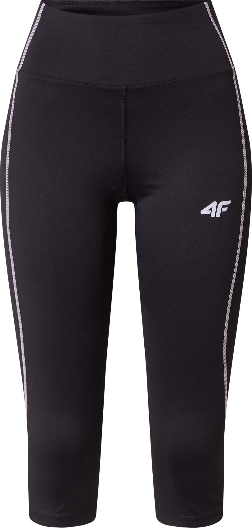 4F Sportovní kalhoty černá / bílá