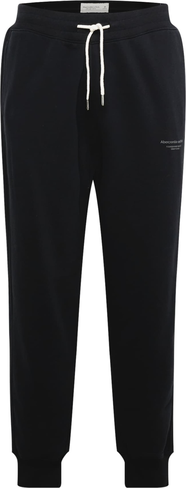 Abercrombie & Fitch Kalhoty černá / bílá