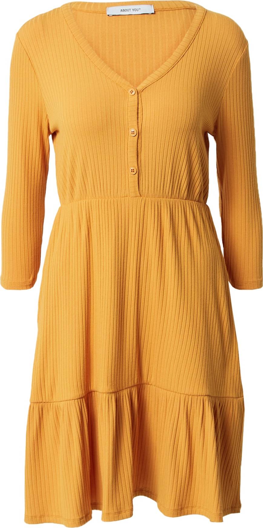 ABOUT YOU Šaty 'Samantha' hořčicová