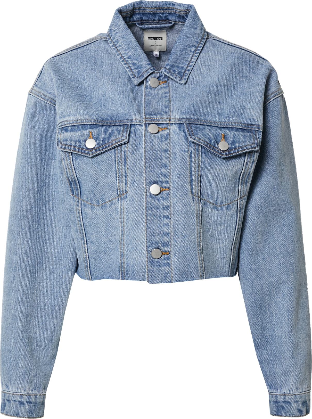 ABOUT YOU x Laura Giurcanu Přechodná bunda 'Line' modrá