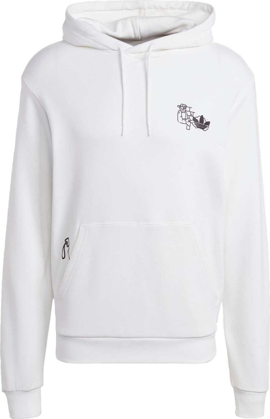 ADIDAS ORIGINALS Mikina černá / bílá