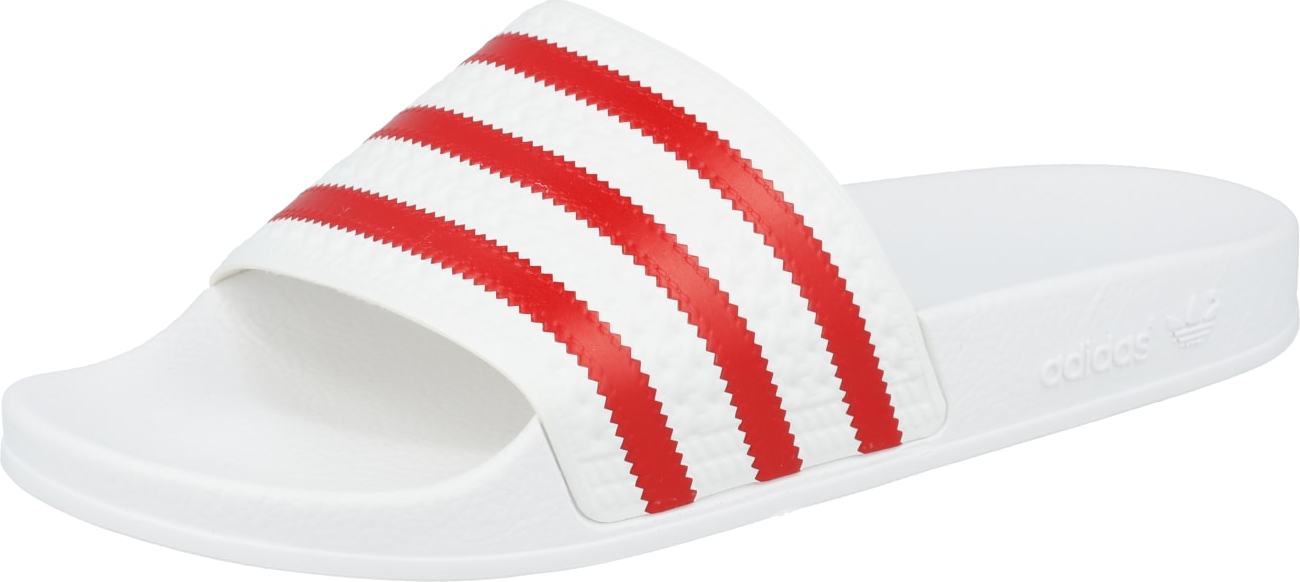 ADIDAS ORIGINALS Pantofle červená / bílá