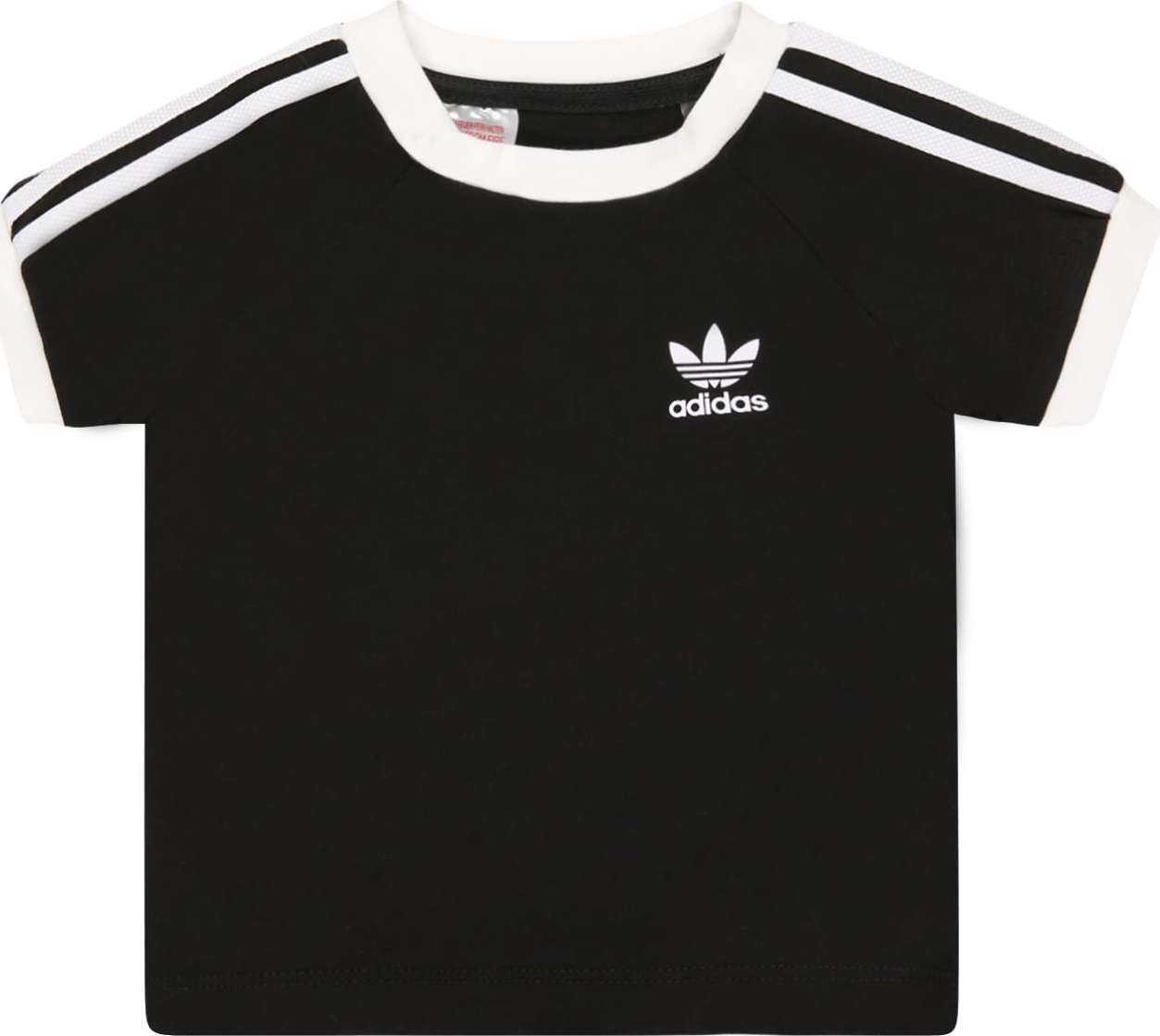 ADIDAS ORIGINALS Tričko černá / bílá