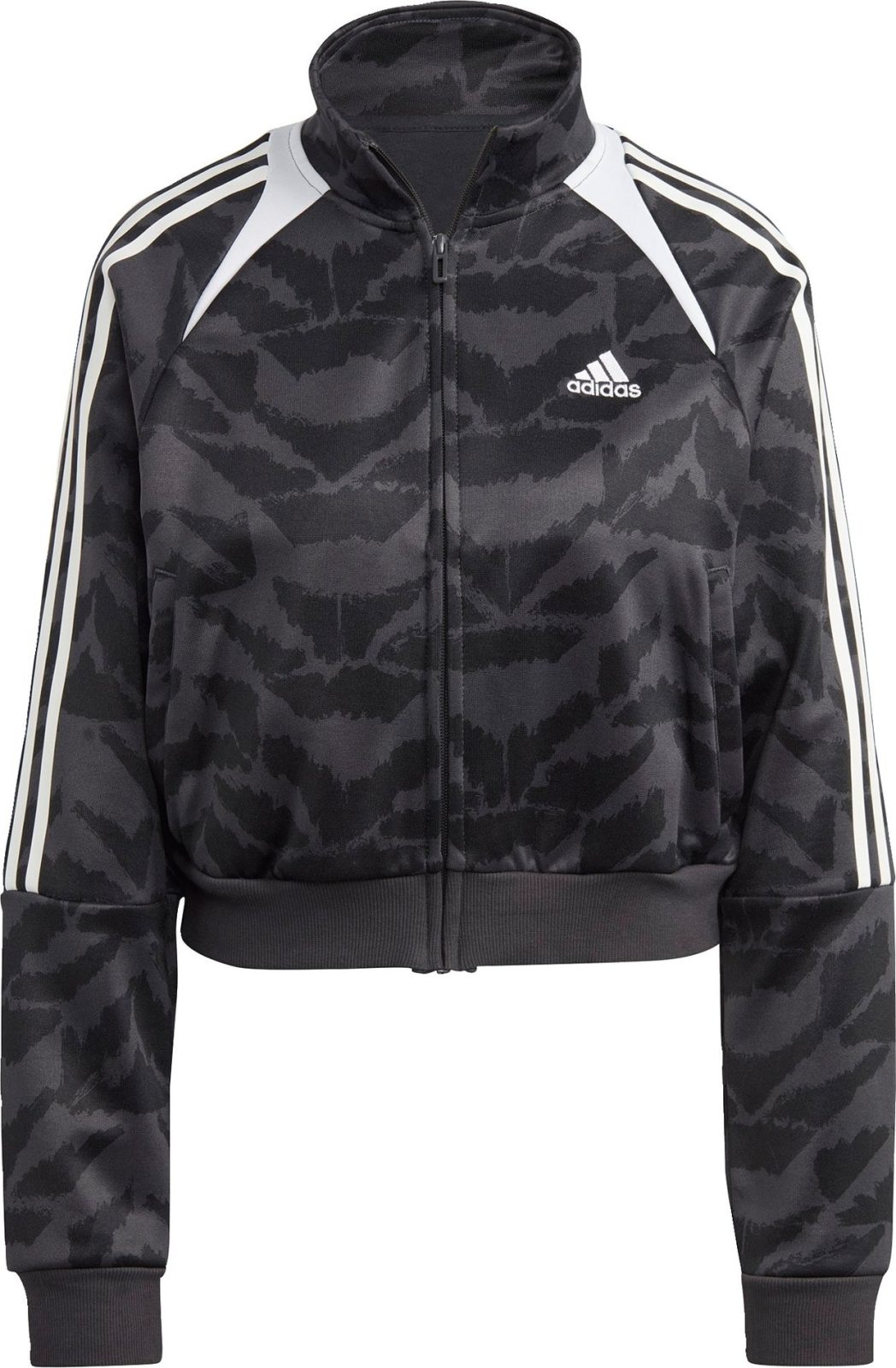 ADIDAS SPORTSWEAR Sportovní bunda 'Tiro' tmavě šedá / černá / bílá