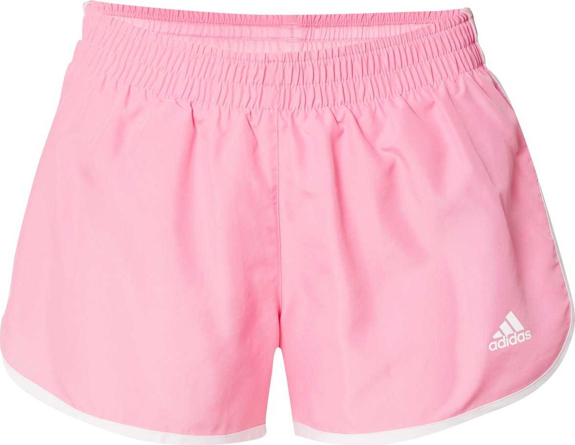 ADIDAS SPORTSWEAR Sportovní kalhoty 'Marathon 20' světle růžová / bílá