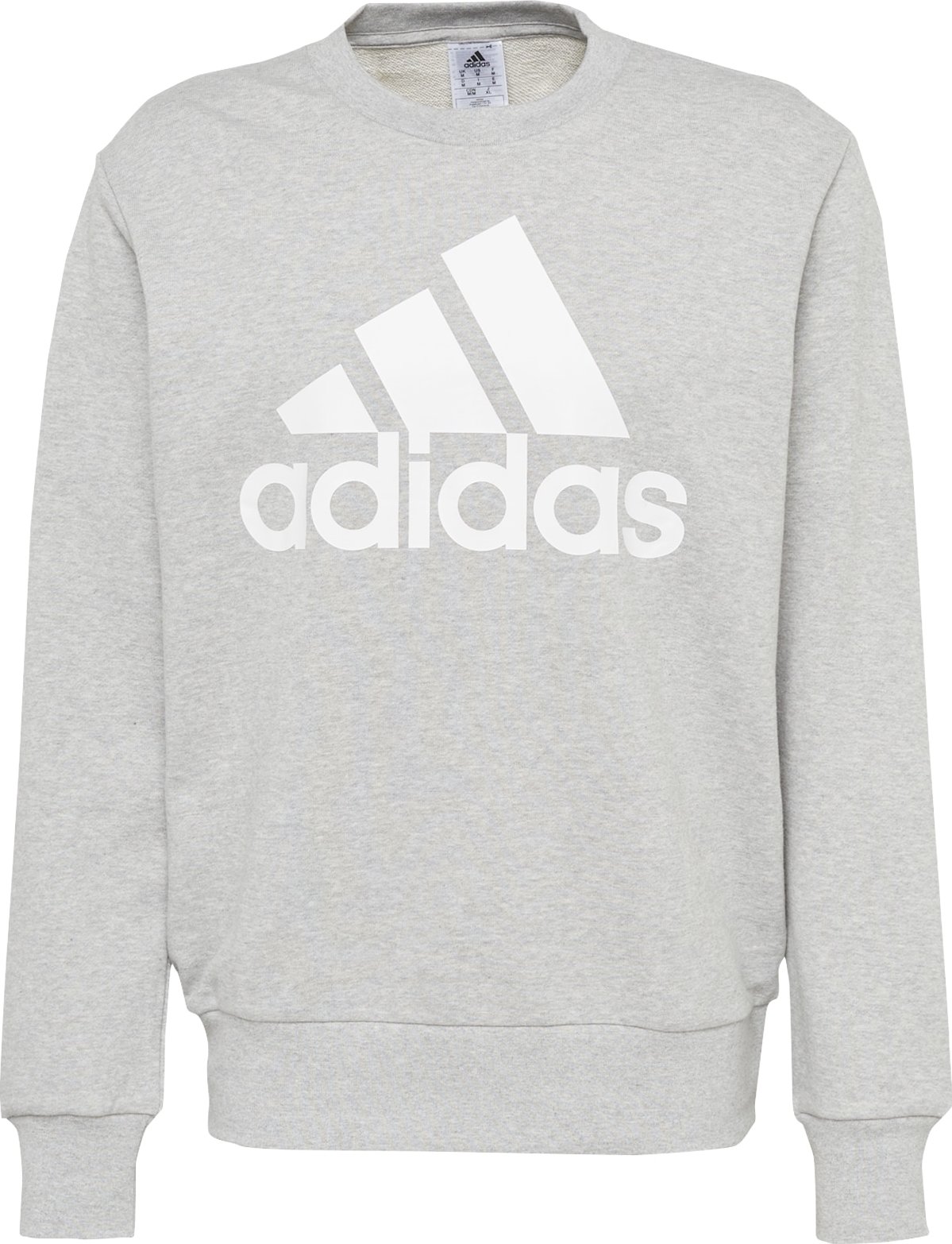 ADIDAS SPORTSWEAR Sportovní mikina šedý melír / bílá