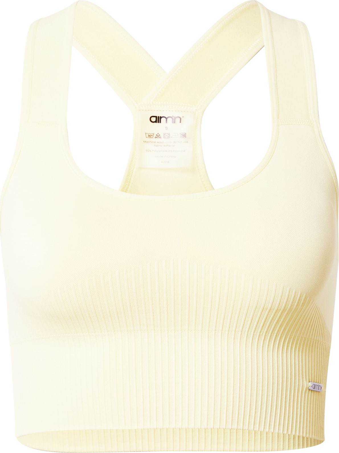aim'n Sportovní podprsenka pastelově žlutá