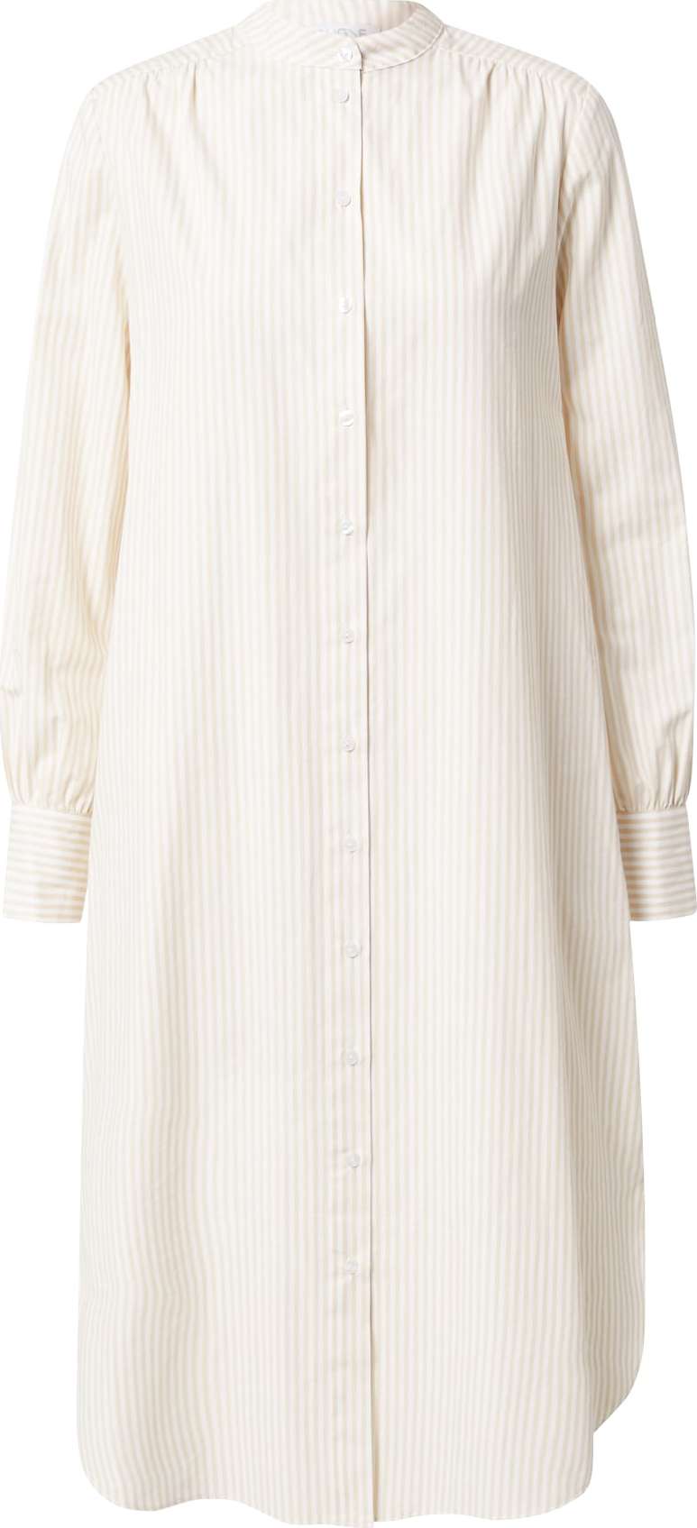 Aligne Košilové šaty 'Fabria' režná / barva vaječné skořápky