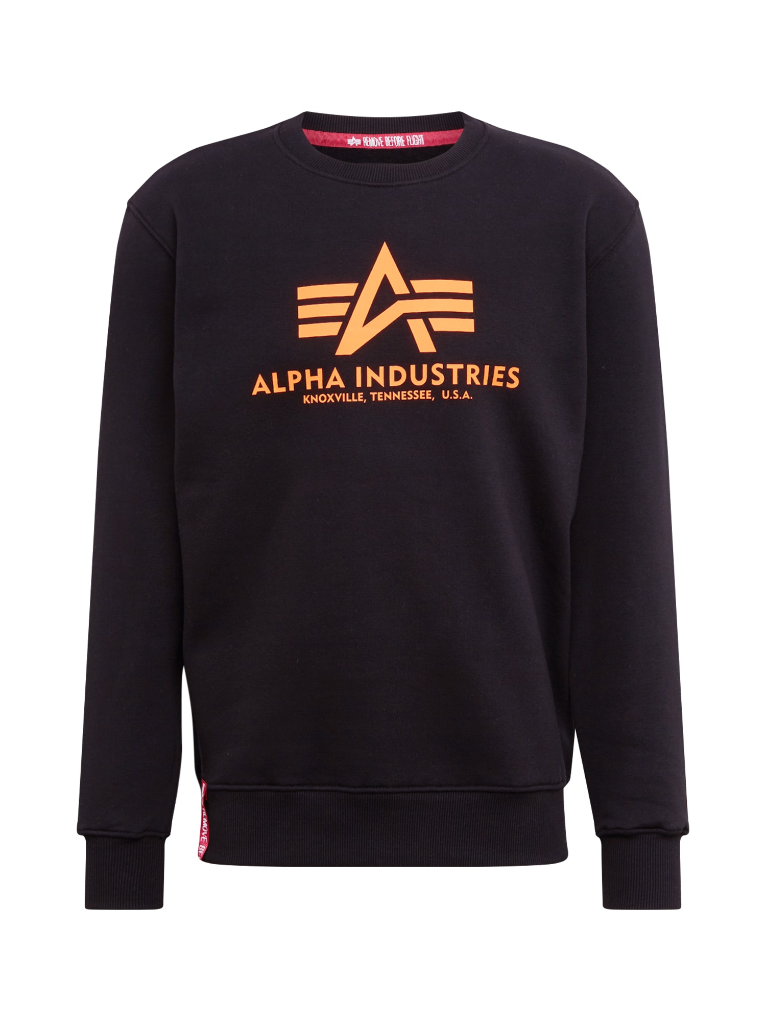ALPHA INDUSTRIES Mikina svítivě oranžová / černá
