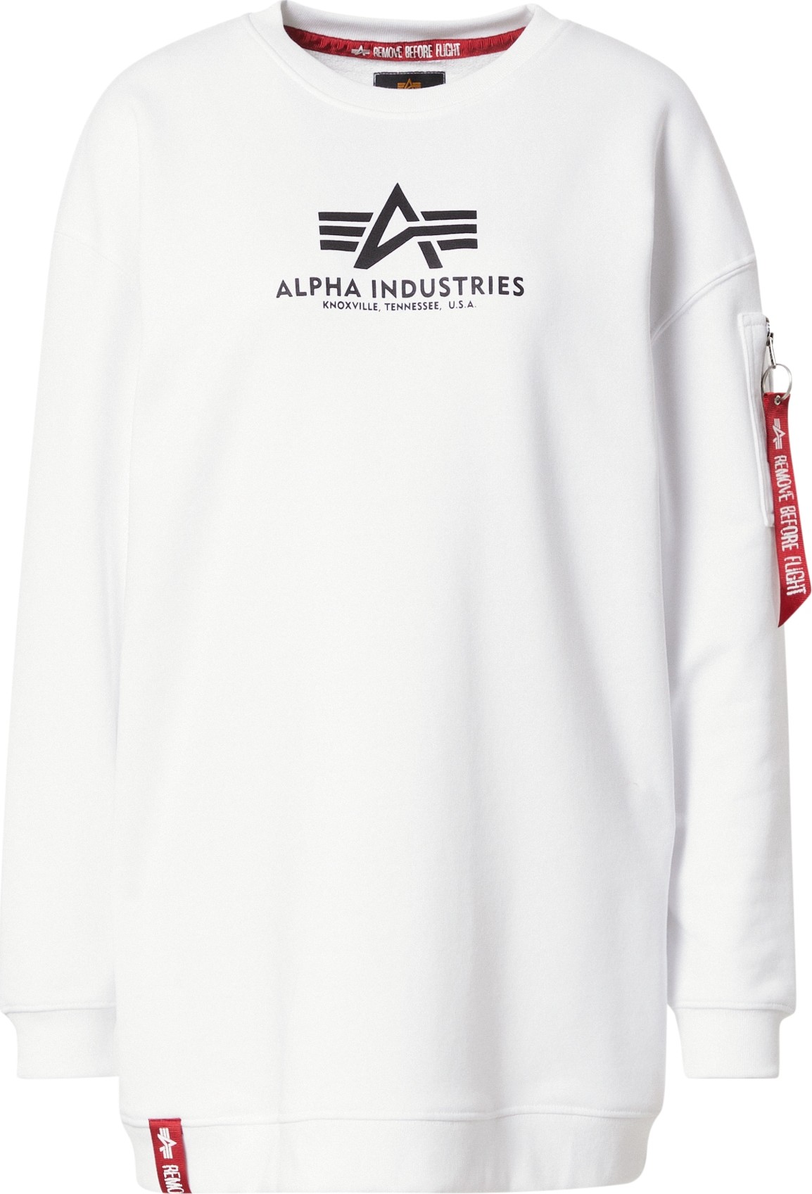 ALPHA INDUSTRIES Mikina černá / bílá