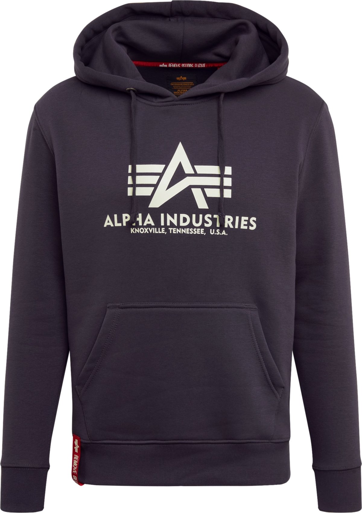 ALPHA INDUSTRIES Mikina tmavě šedá / bílá