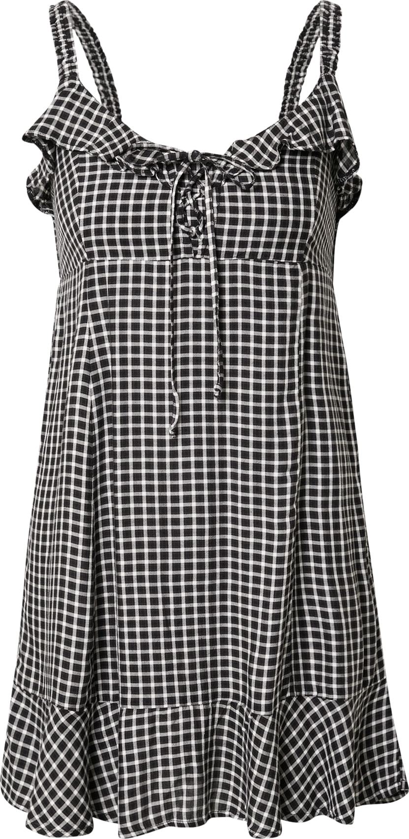 American Eagle Letní šaty černá / bílá