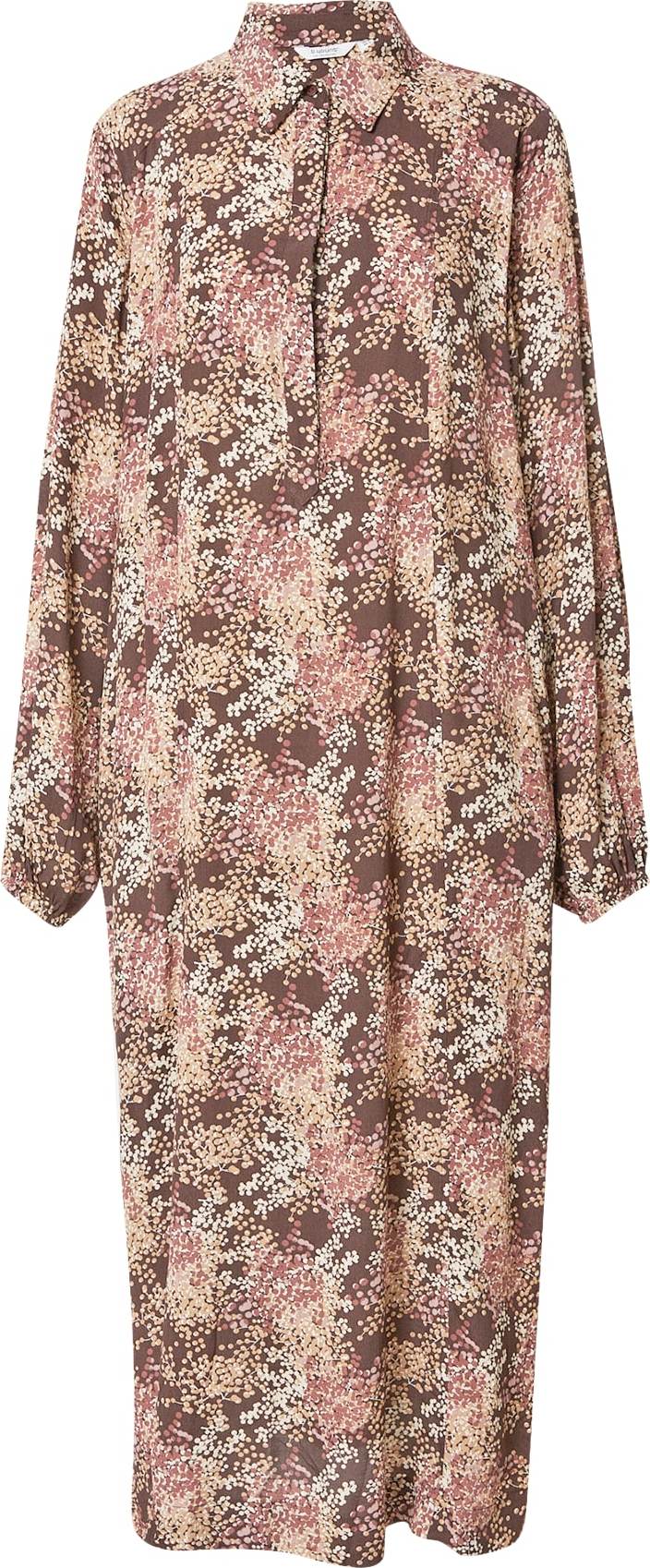 b.young Košilové šaty písková / hnědá / lososová / pastelově růžová / bílá