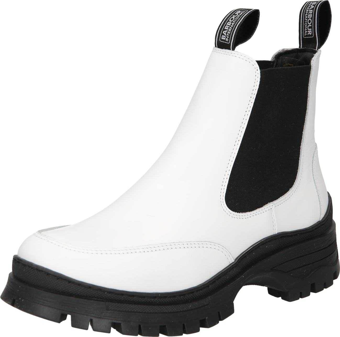 Barbour Chelsea boty 'B.Intl Morgan' černá / bílá