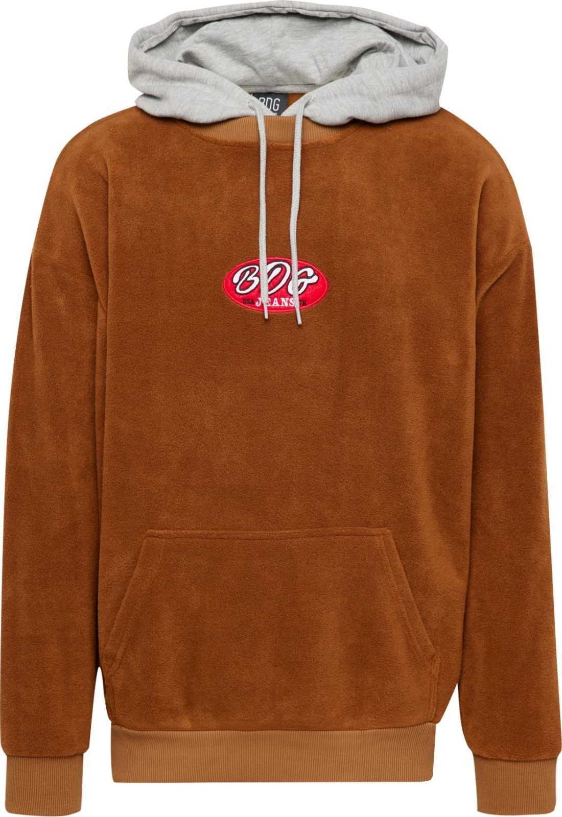 BDG Urban Outfitters Svetr okrová / šedý melír / světle červená / bílá