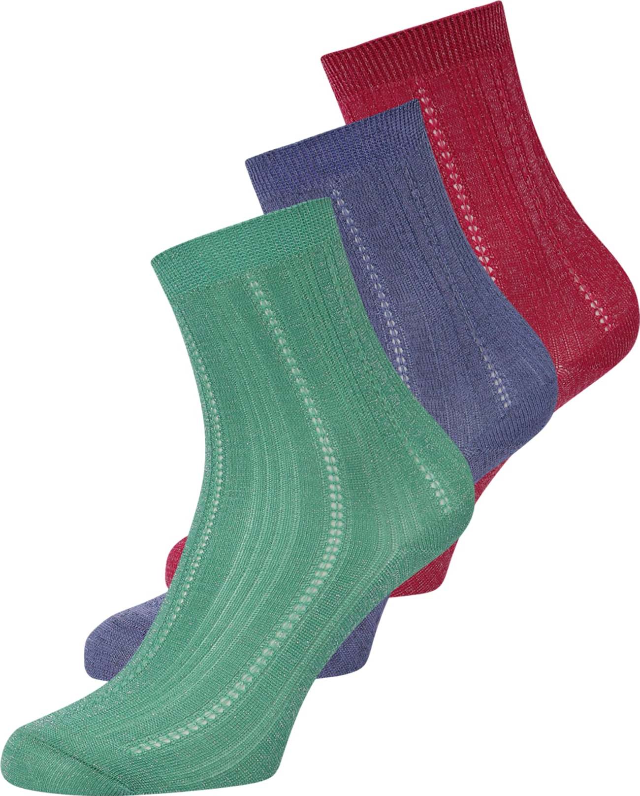 BeckSöndergaard Ponožky 'Drake' námořnická modř / zelená / červená