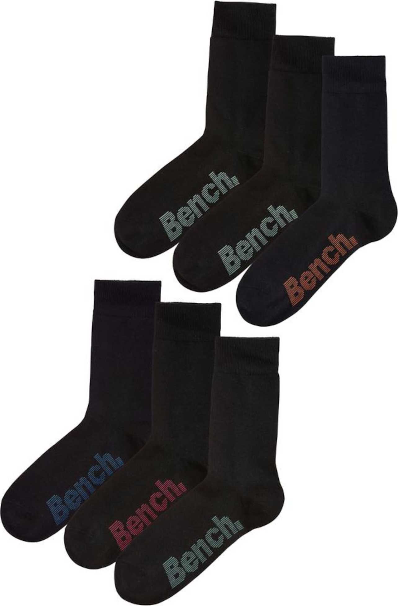 BENCH Ponožky modrá / zelená / černá