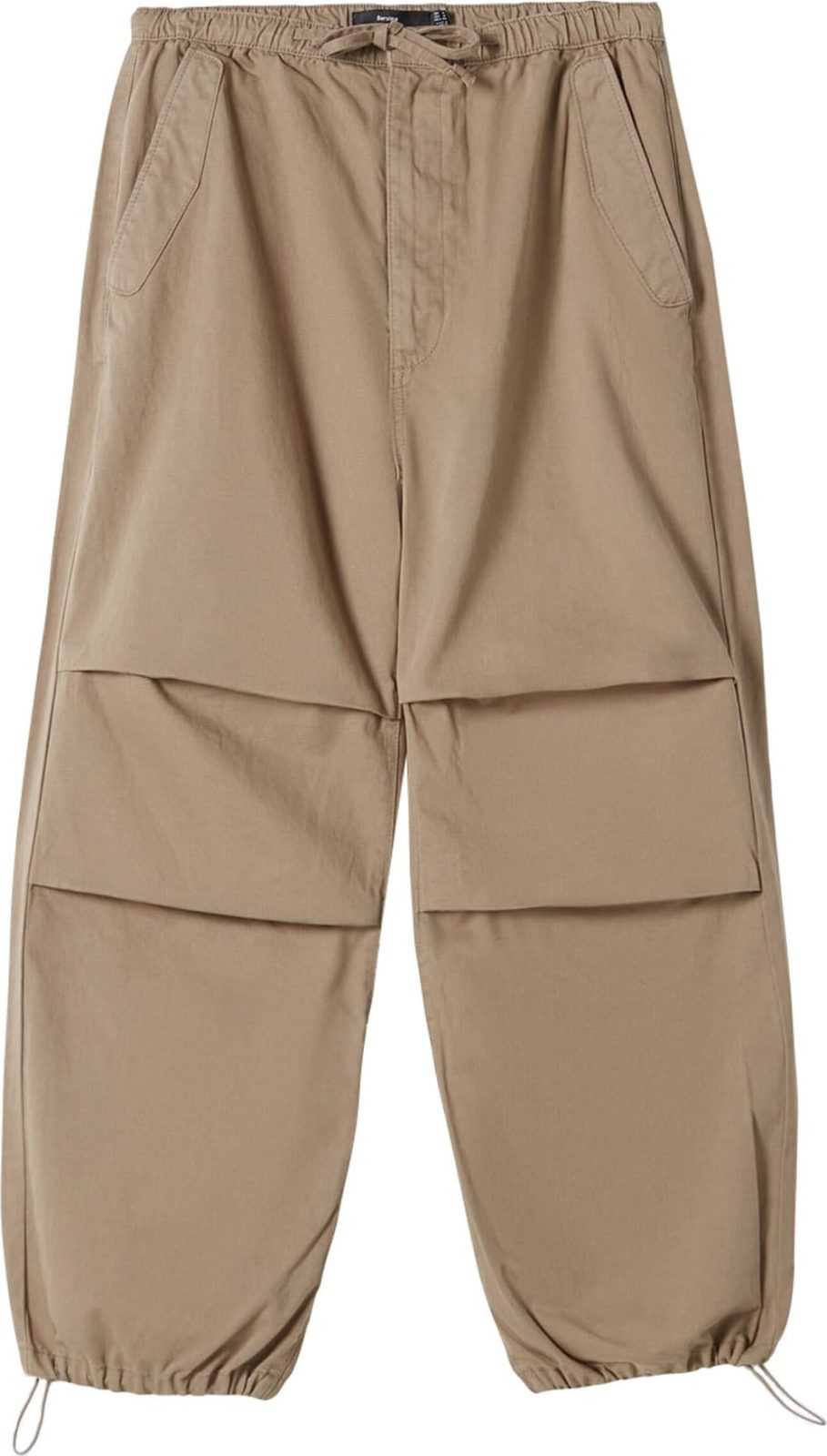 Bershka Kalhoty velbloudí