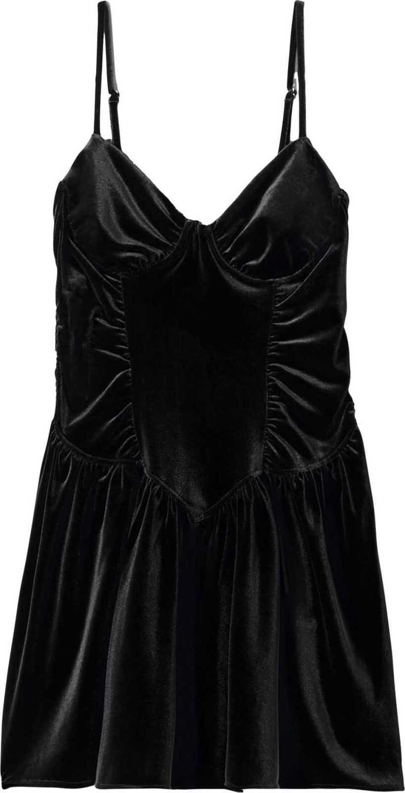 Bershka Koktejlové šaty černá
