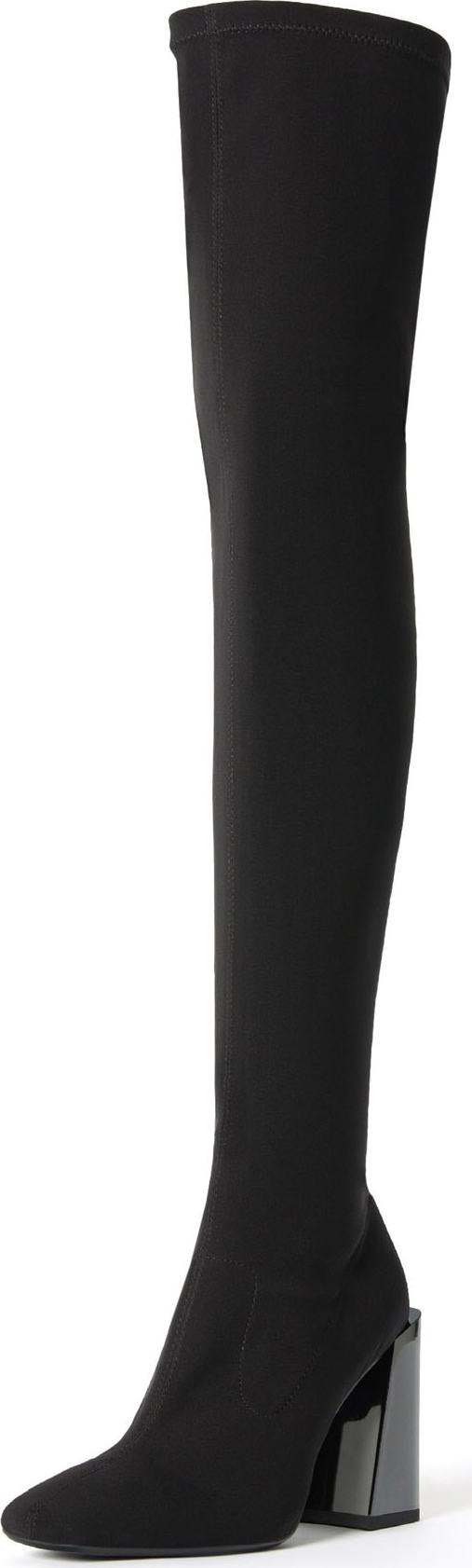 Bershka Kozačky nad kolena černá