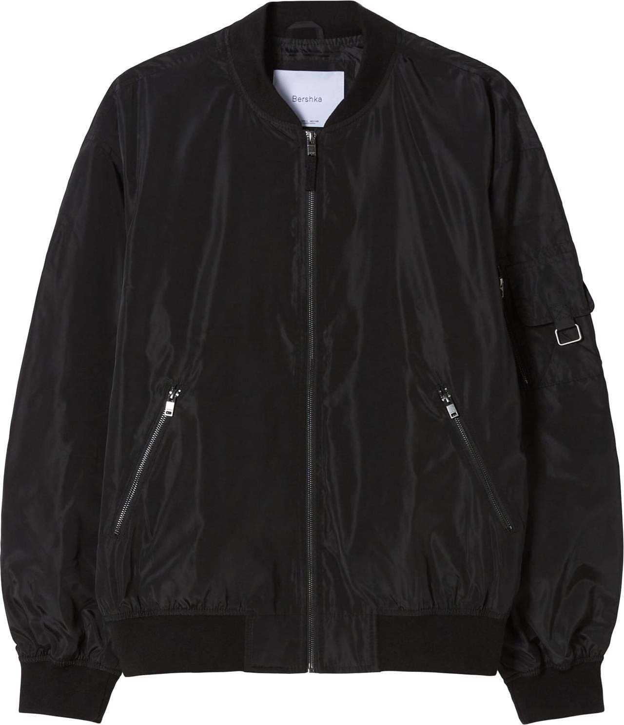 Bershka Přechodná bunda černá