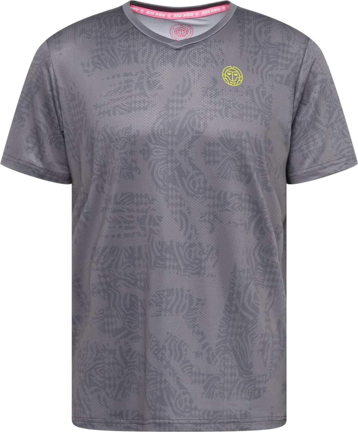 BIDI BADU Funkční tričko 'Madu' limone / šedá / tmavě šedá