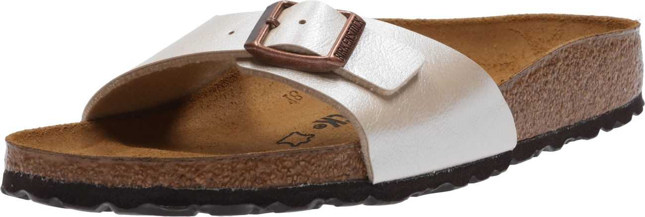 BIRKENSTOCK Pantofle 'Madrid' perlově bílá