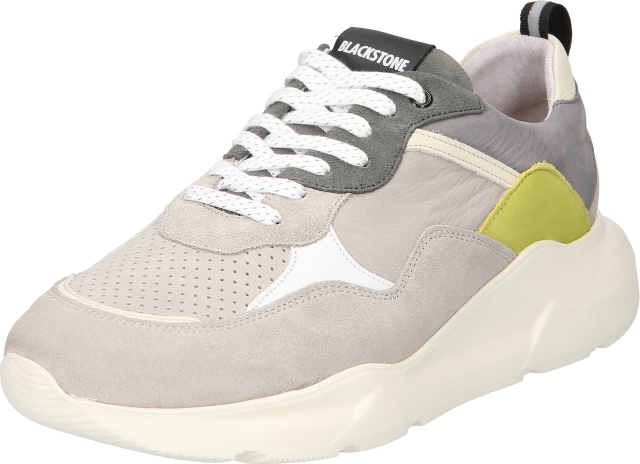 BLACKSTONE Tenisky citronová / šedá / tmavě šedá / bílá