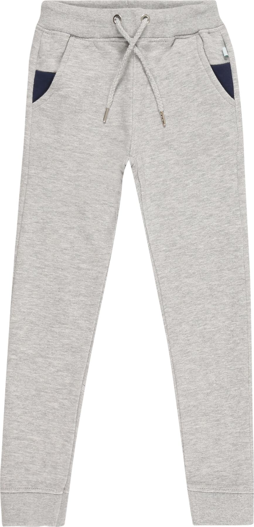 BLUE SEVEN Kalhoty námořnická modř / šedý melír