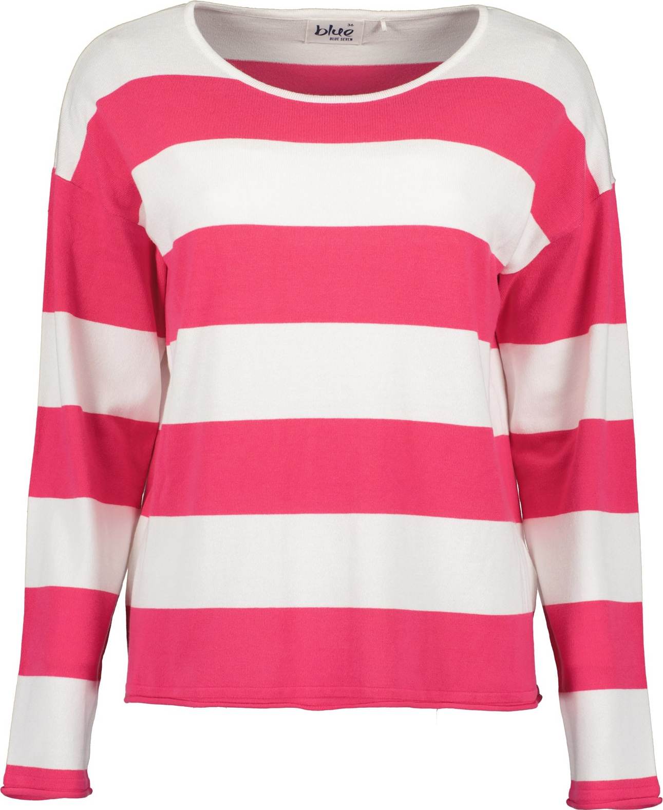 BLUE SEVEN Svetr magenta / bílá