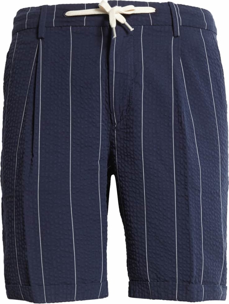 Boggi Milano Kalhoty se sklady v pase námořnická modř / bílá