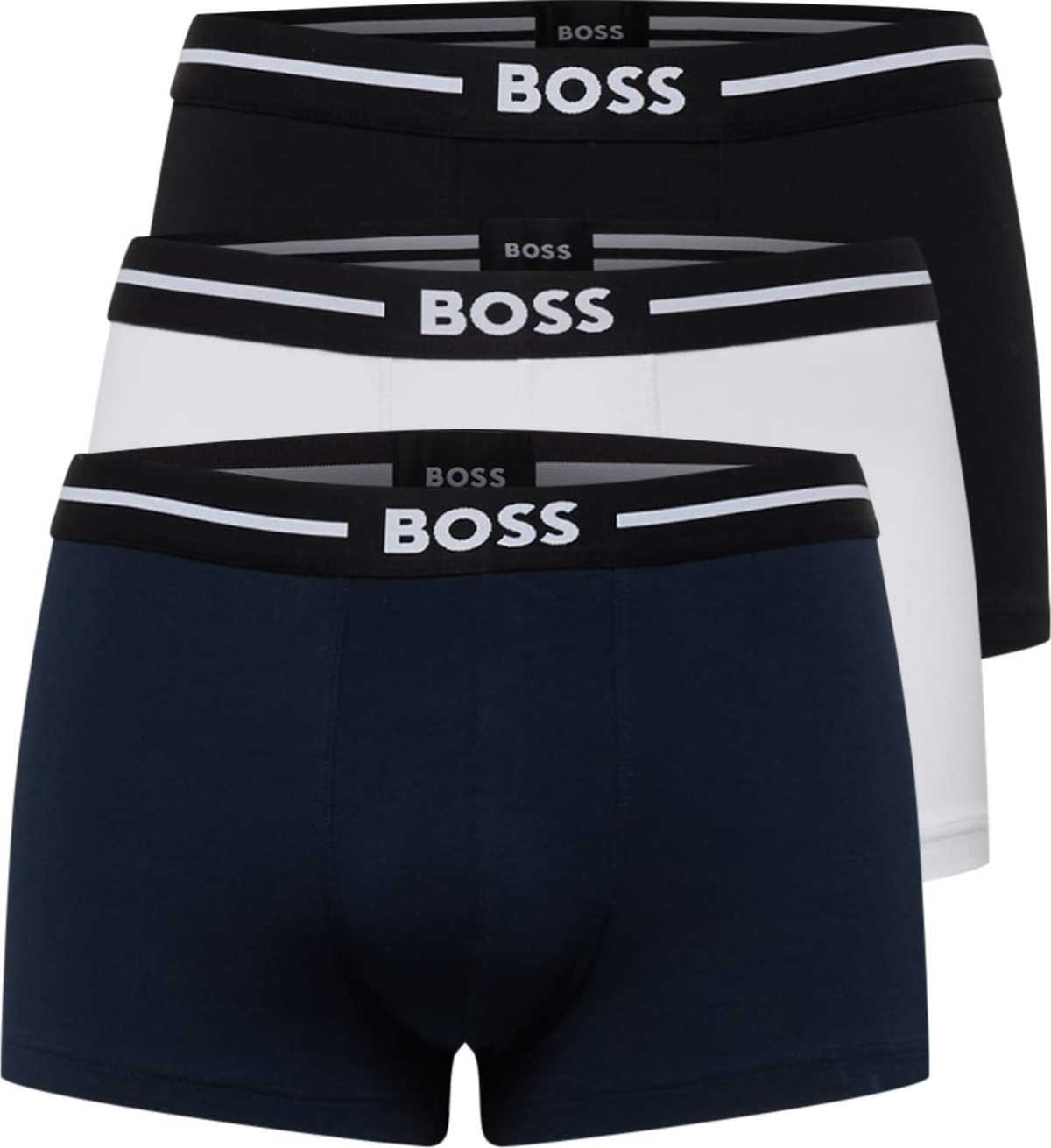 BOSS Black Boxerky 'Bold' námořnická modř / černá / bílá