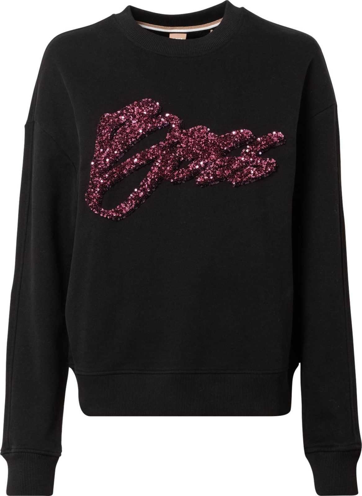 BOSS Black Mikina 'Ecaisa' bobule / černá