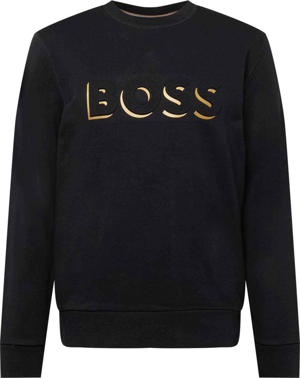 BOSS Black Mikina 'Stadler' zlatě žlutá / černá