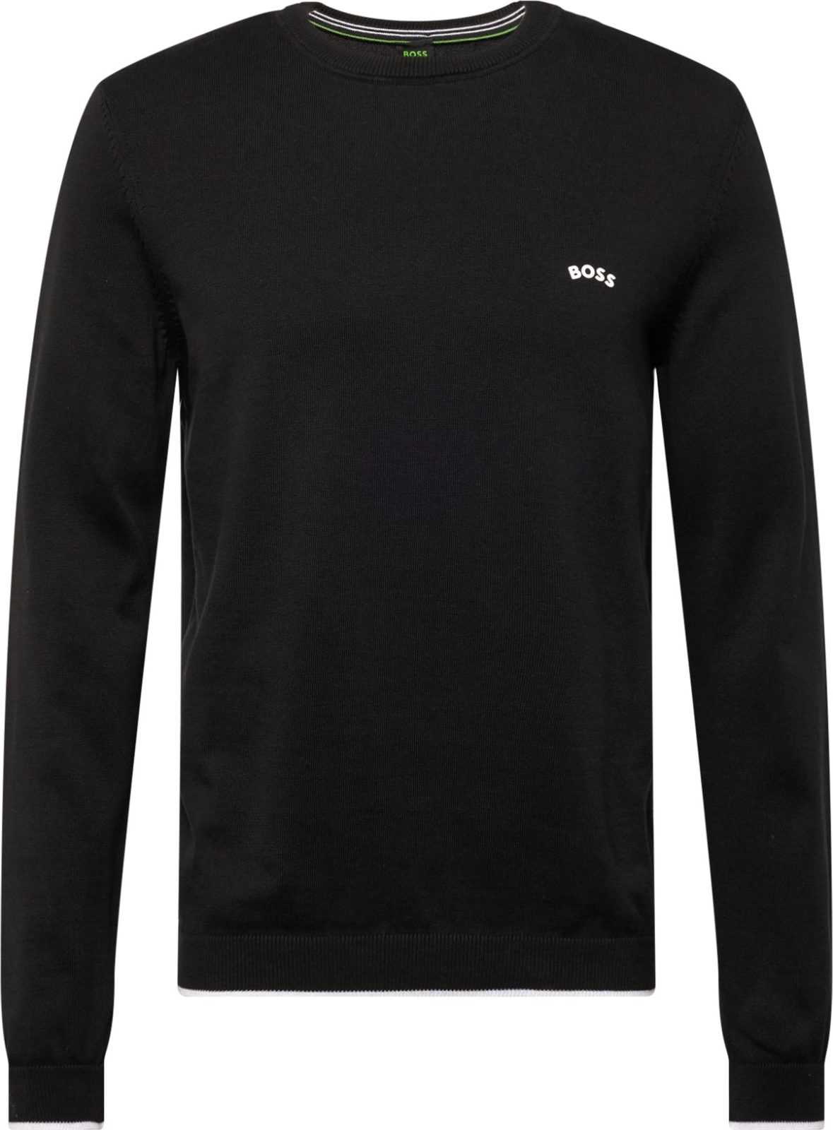 BOSS Green Svetr 'Rallo' černá / bílá