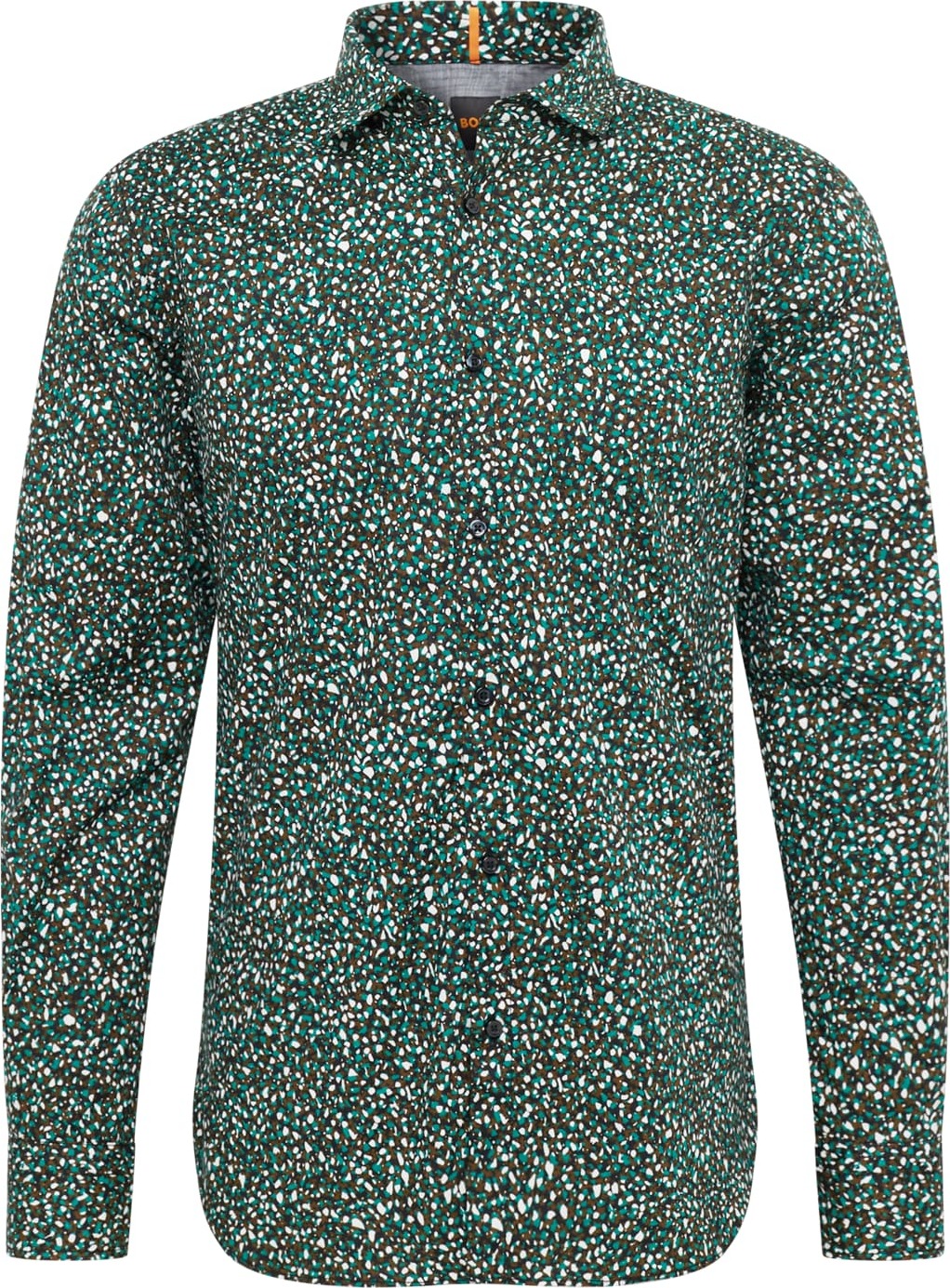 BOSS Orange Košile 'Magneton' hnědá / zelená / černá / bílá