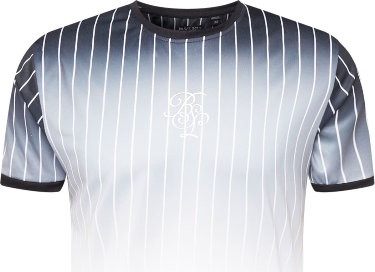 BRAVE SOUL Tričko 'FELICO' černá / bílá