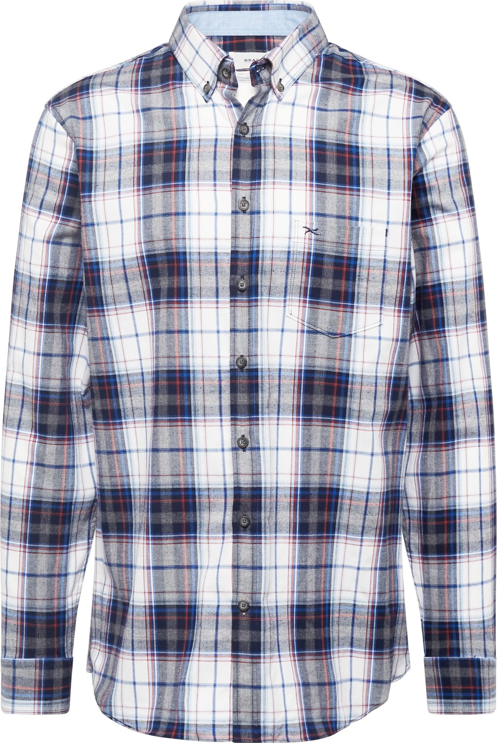 BRAX Košile 'Daniel' královská modrá / ohnivá červená / černá / bílá