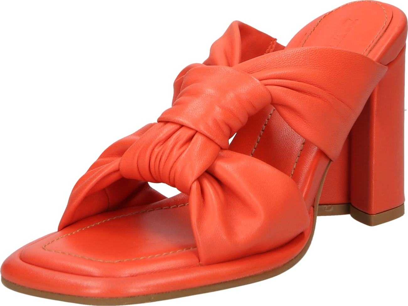 BRONX Pantofle 'Leia-lee' oranžově červená