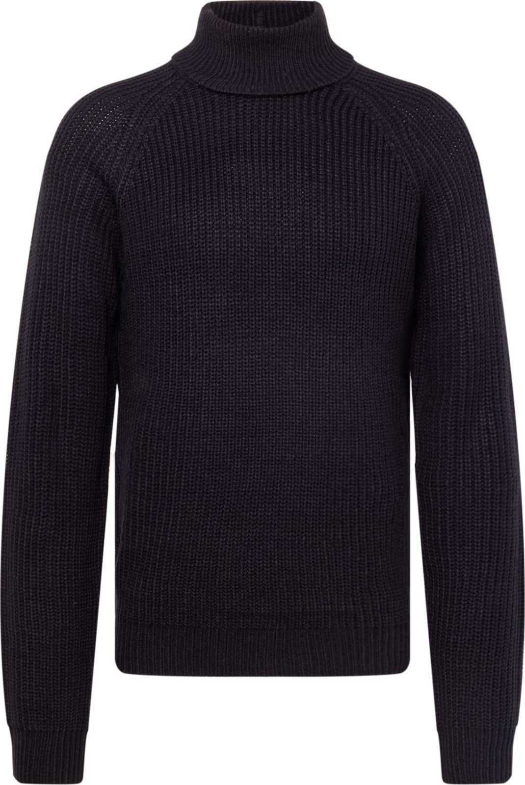 BURTON MENSWEAR LONDON Svetr 'Fisherman' noční modrá