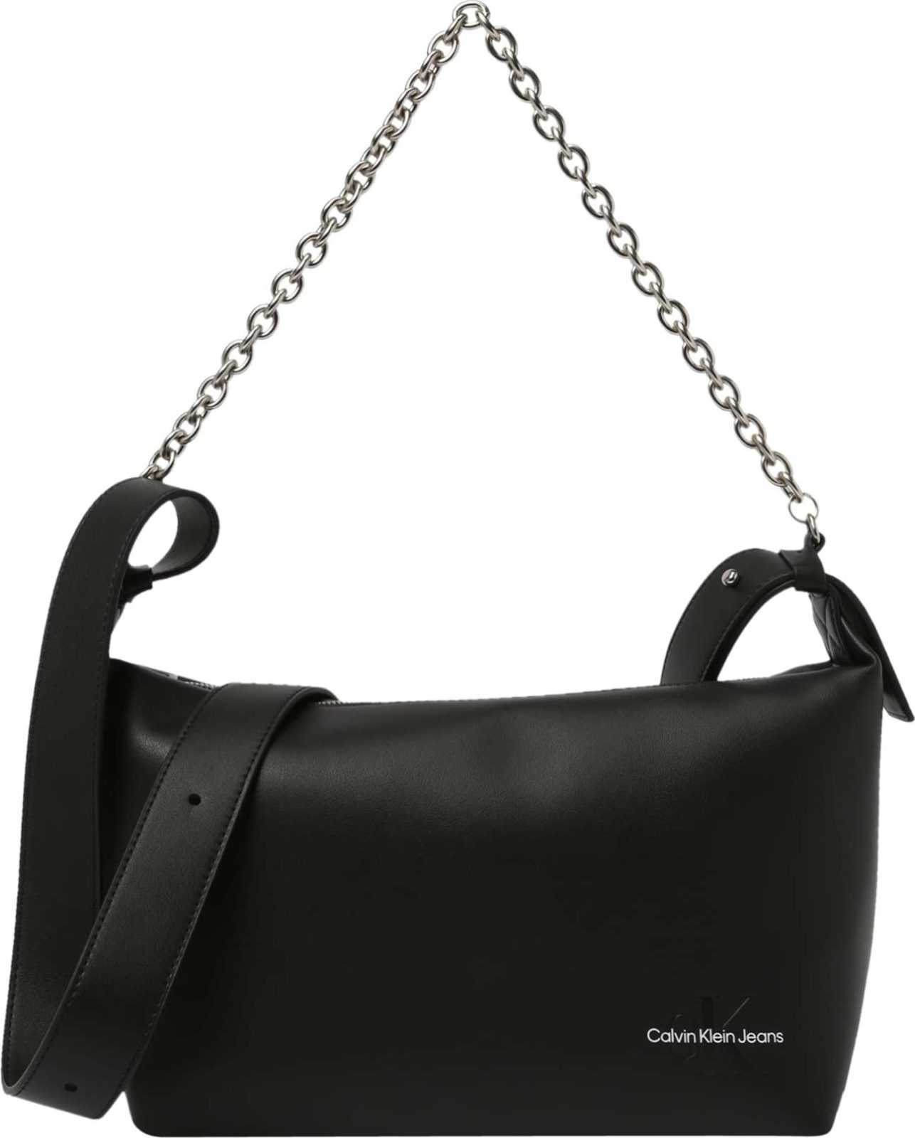Calvin Klein Jeans Taška přes rameno černá / bílá