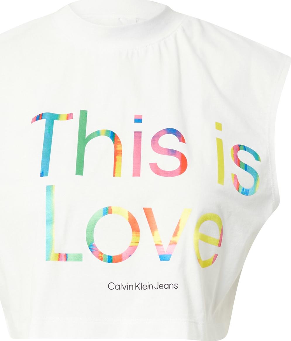 Calvin Klein Jeans Tričko bílá