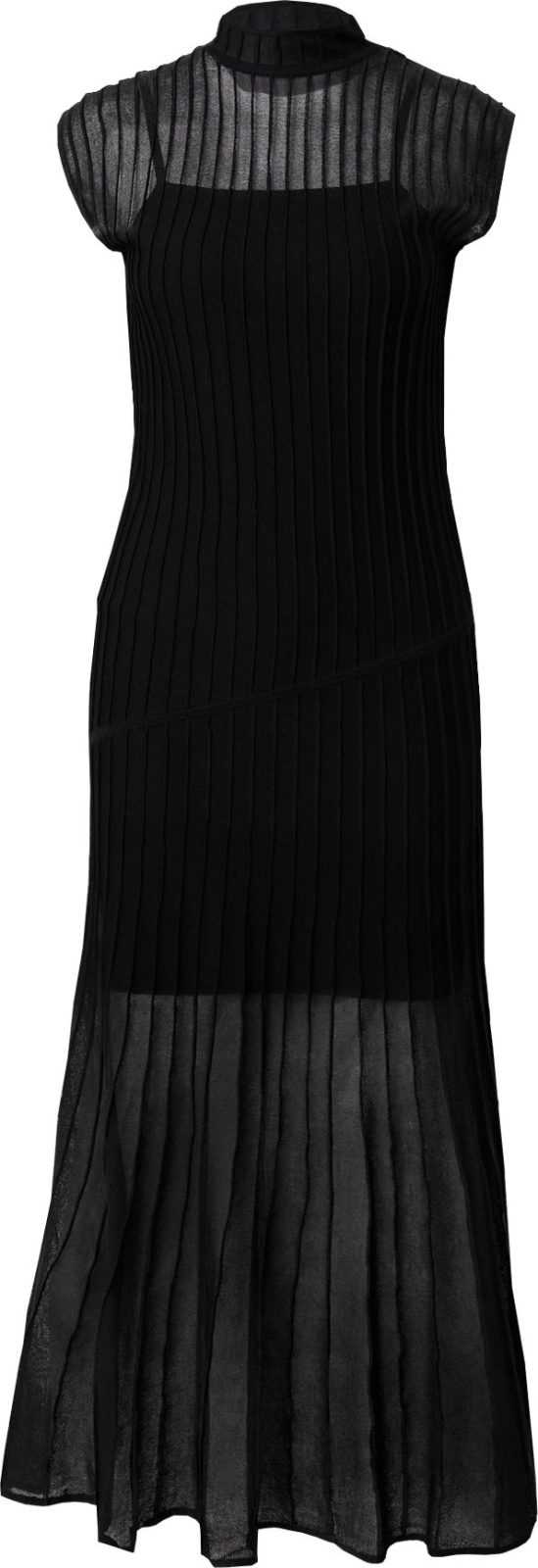 Calvin Klein Šaty 'SHEER' černá