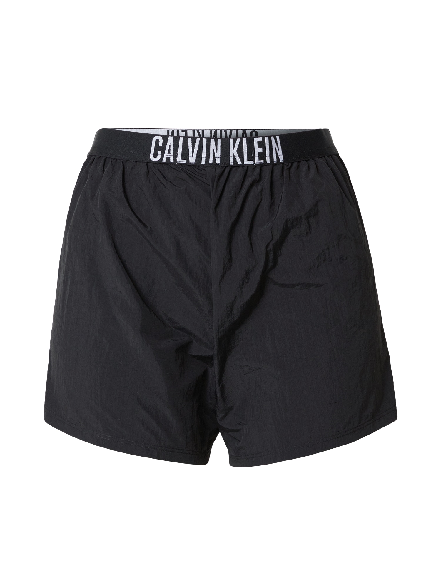 Calvin Klein Swimwear Plavecké šortky černá / bílá