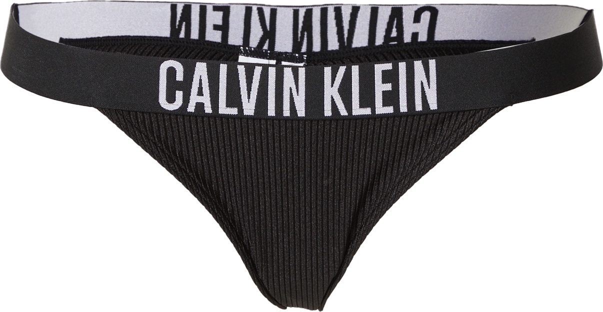 Calvin Klein Swimwear Spodní díl plavek 'Intense Power' černá / bílá