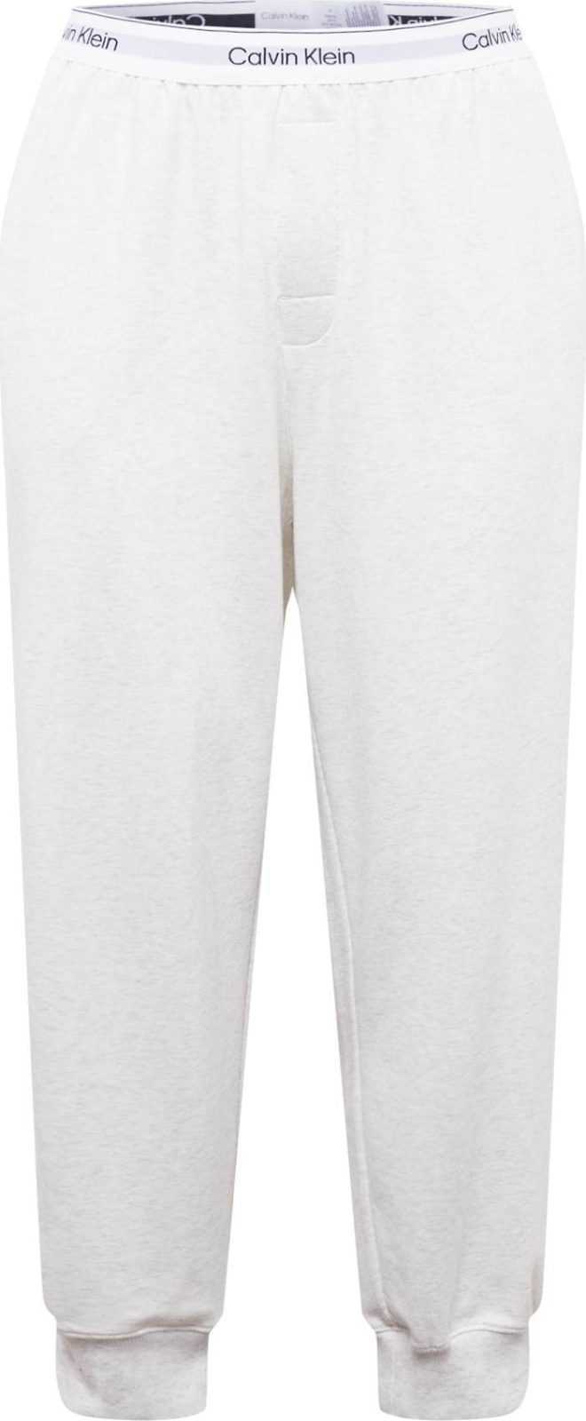 Calvin Klein Underwear Pyžamové kalhoty šedá / černá