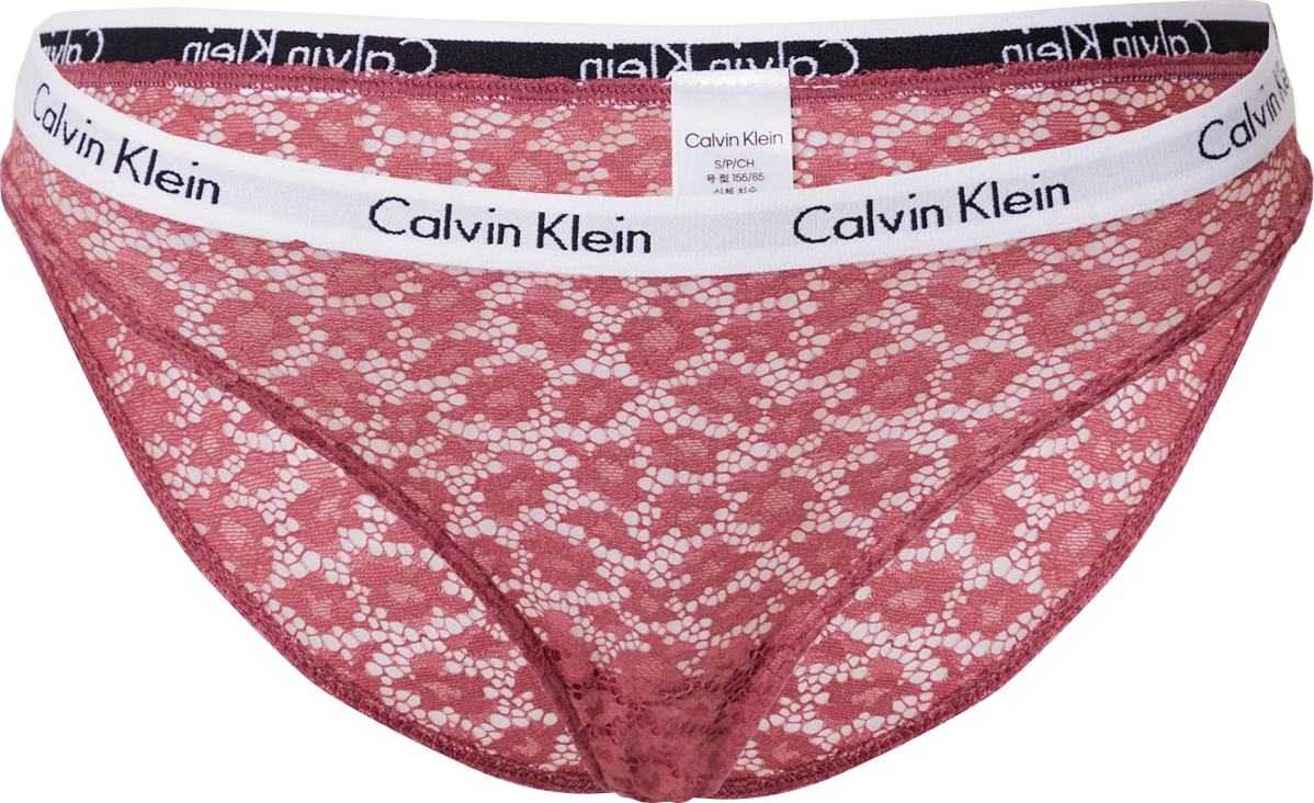 Calvin Klein Underwear Kalhotky 'BIKINI' malinová / černá / bílá