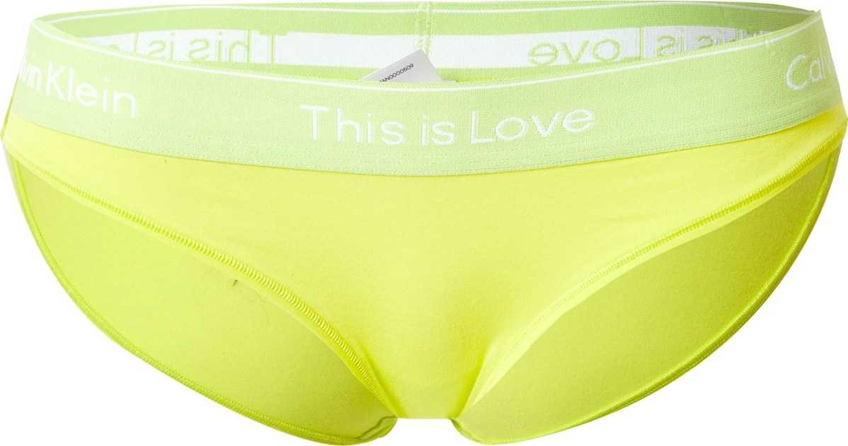 Calvin Klein Underwear Kalhotky limone / bílá