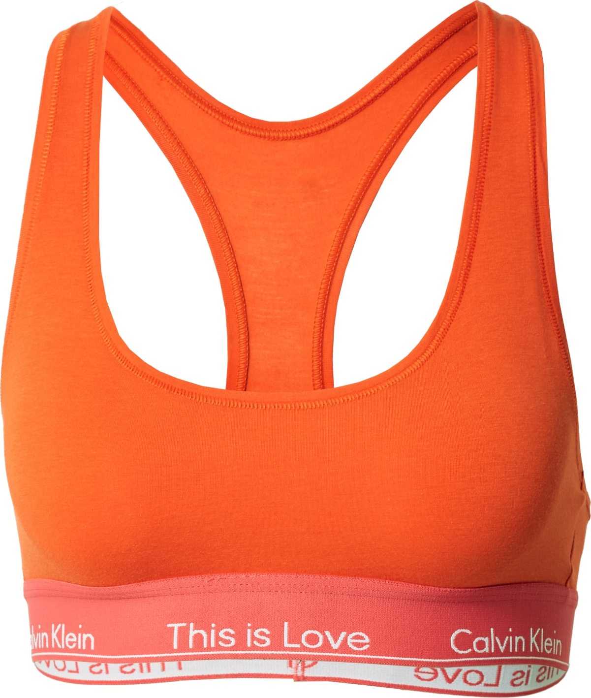 Calvin Klein Underwear Podprsenka lososová / tmavě oranžová / bílá