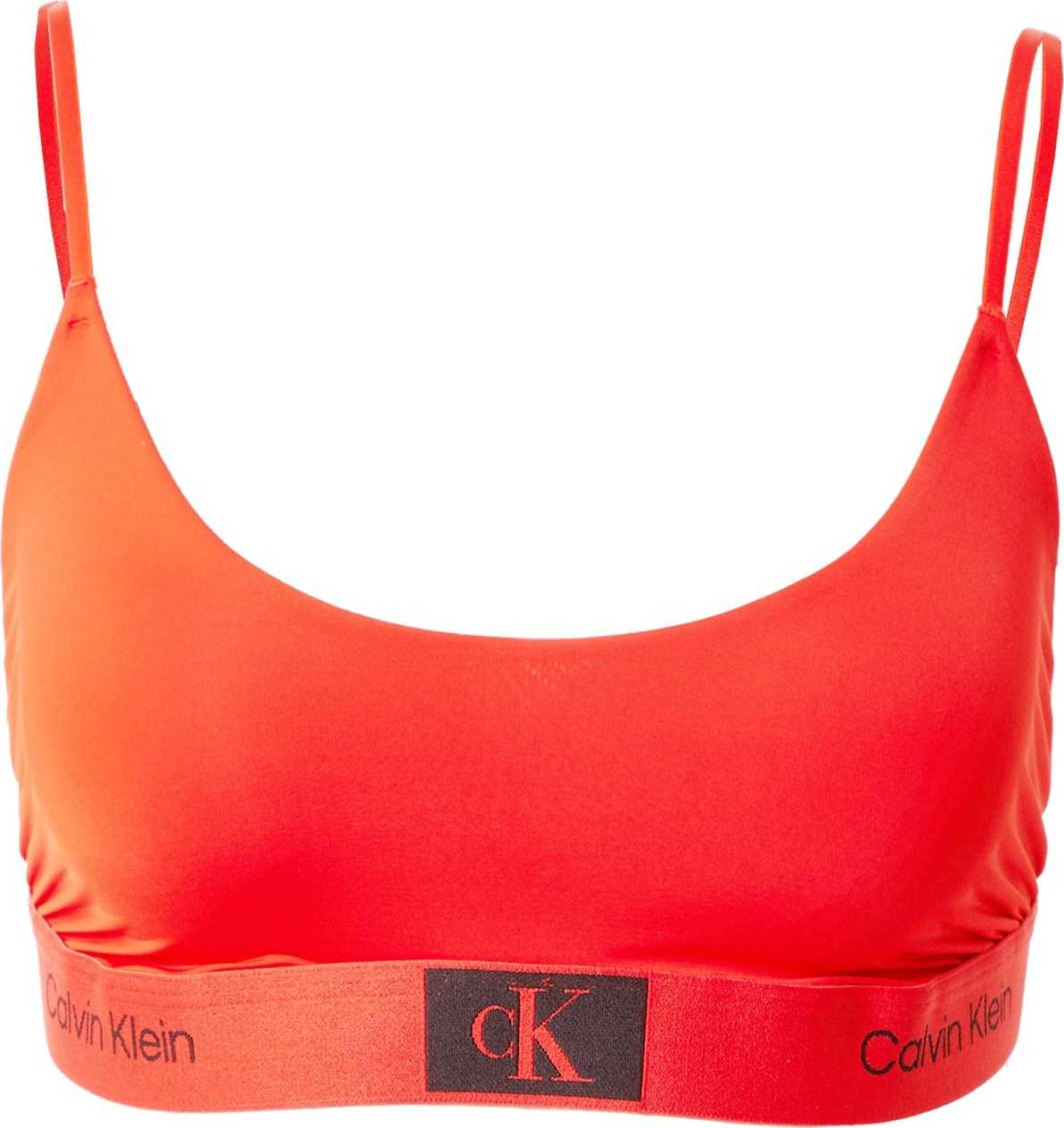 Calvin Klein Underwear Podprsenka oranžově červená / černá